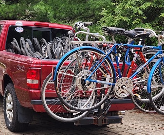 truckload of wheels plus 3 bikes